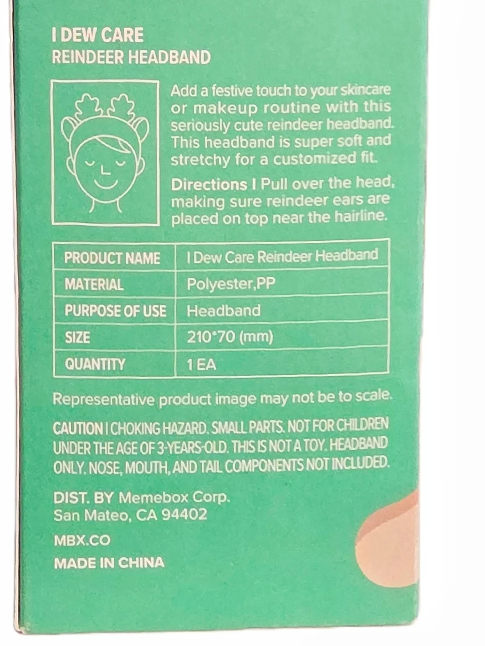 I Dew Care - Microfiber Reindeer Antler Headband